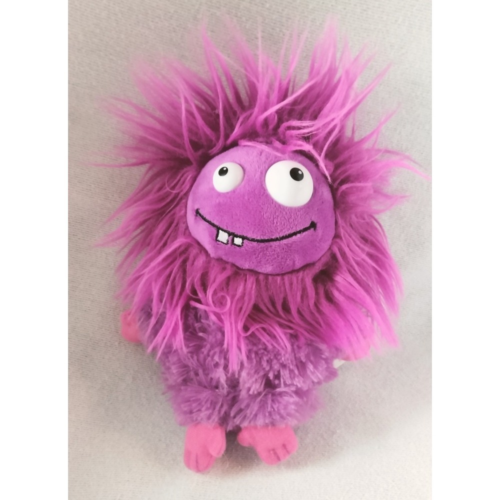 Ty‎ Frizzy's Collection Lola Purple Pink Fuzzy Plush  CRAZY EYES TAG